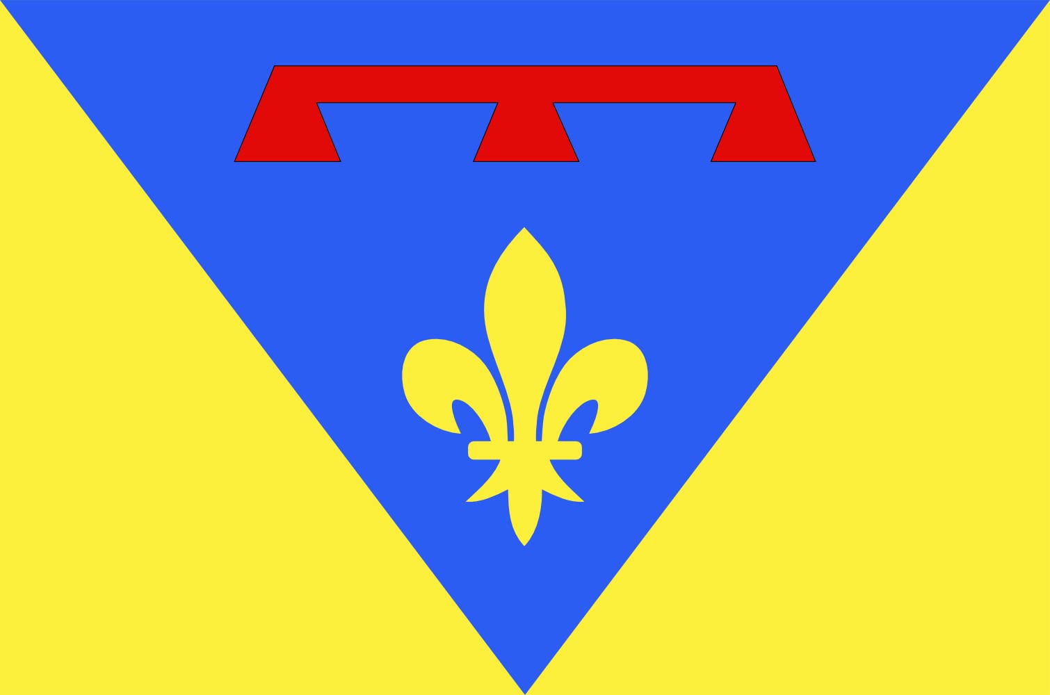 Drapeau Var XL format paysage grand pavillon départemental pour mât