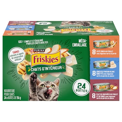 Friskies Indoor Wet Cat Food, Variety Pack 3 Flavours - 156 g Can (24 Pack) - Image 3