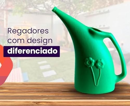 Regador de Bico 2 Litros em Plástico - Plantas - Hortas - Fores - Suculentas - Regar