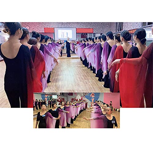 Women Belly Dance Veil Chiffon Dancing Hand Scarf Gradual Color3