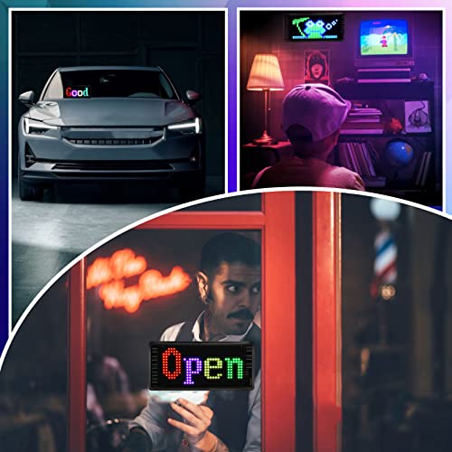 Led Light Signs For Car,App Rides Sign,Flexible Message Display Boad,Bluetooth App,Diy Editor Colours,Animations,Text, Graffiti #TOP2