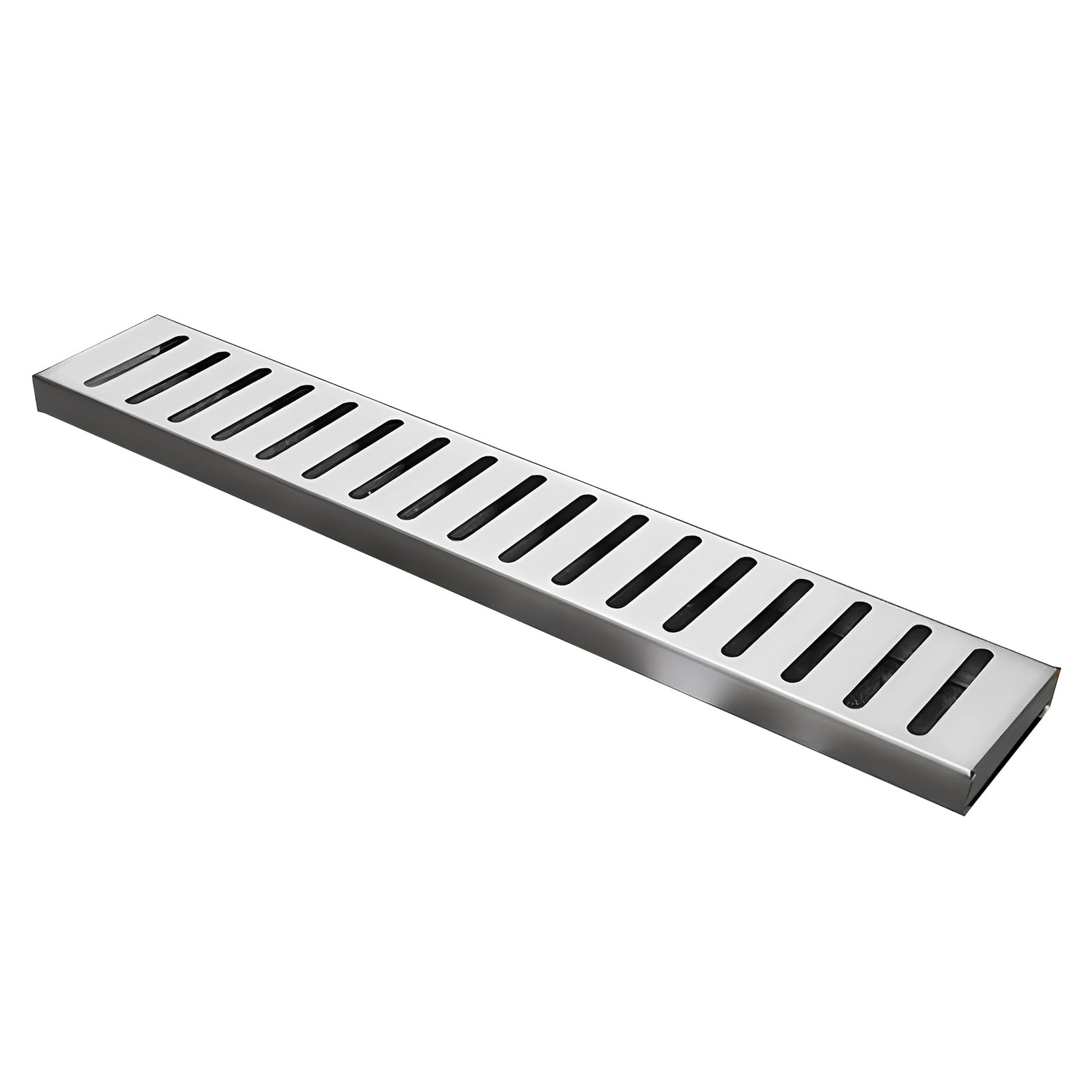 Grille de vidange en acier inoxydable 100x15 cm pour sol béton et allée