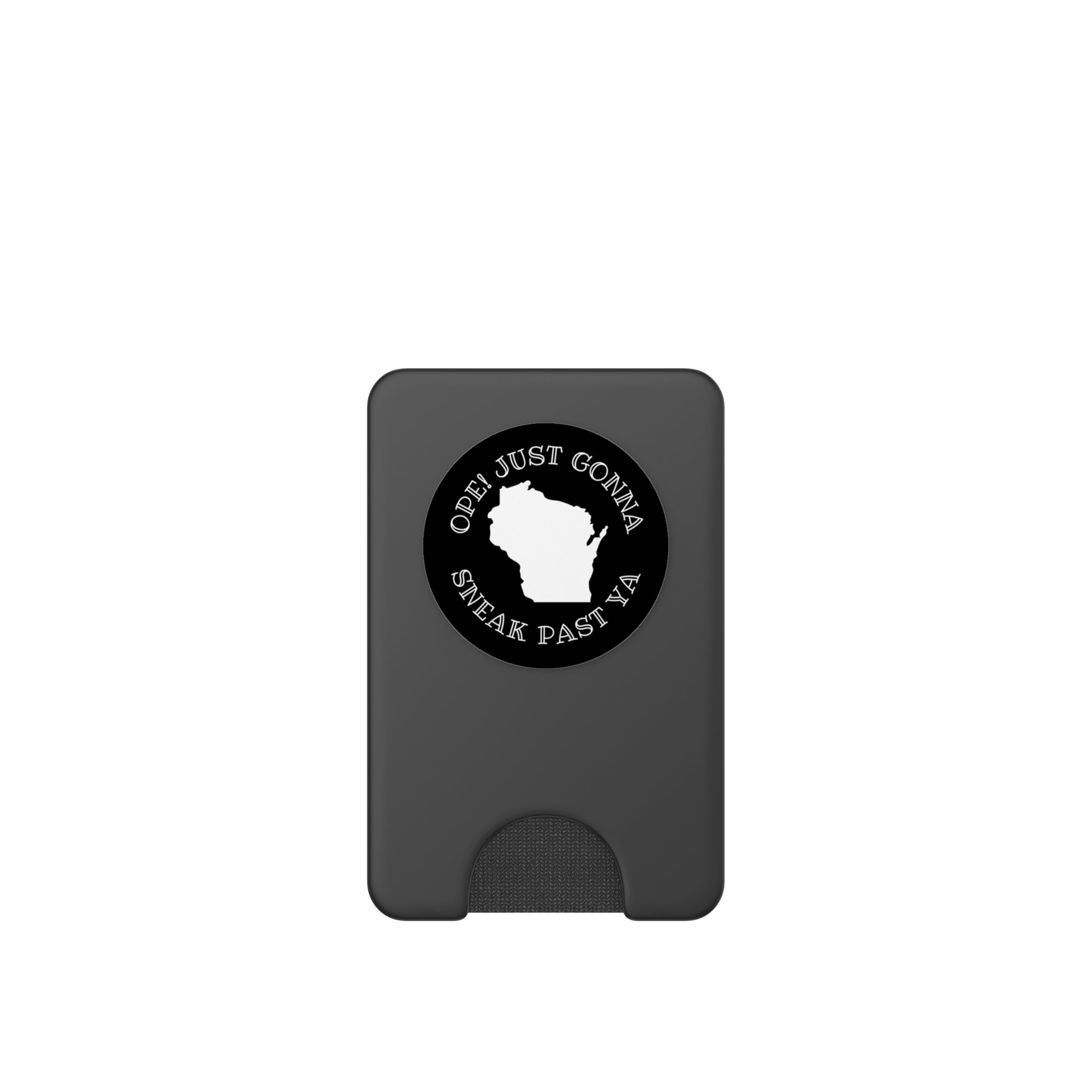 Funny Midwest Ope Wisconsin Open Just Gonna Sneak Past Ya PopSockets PopWallet for MagSafe, Black - Image 2