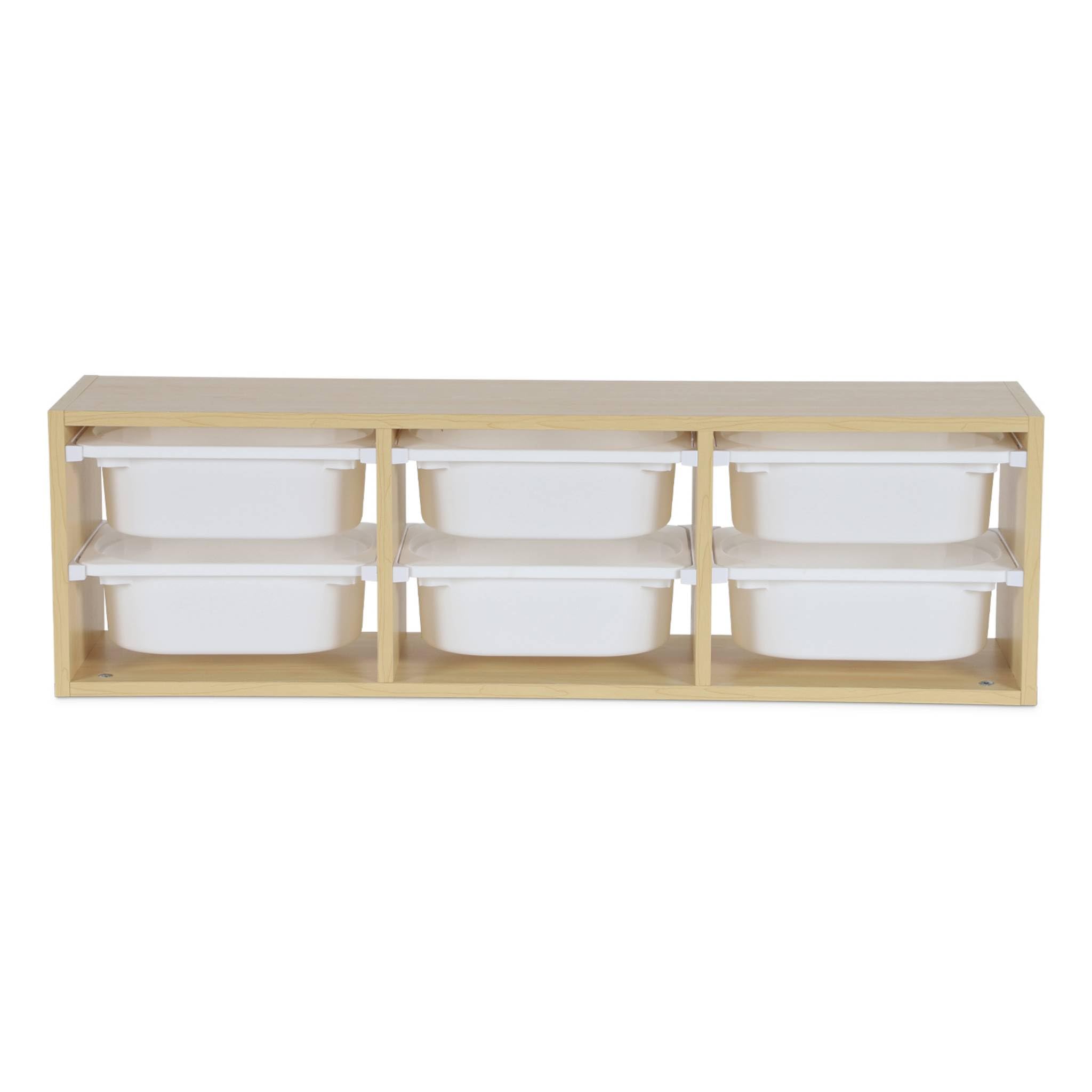 Sweeek Unidad de almacenamiento para niños 6 cubos Sora Natural 97.5x21x29.4 cm