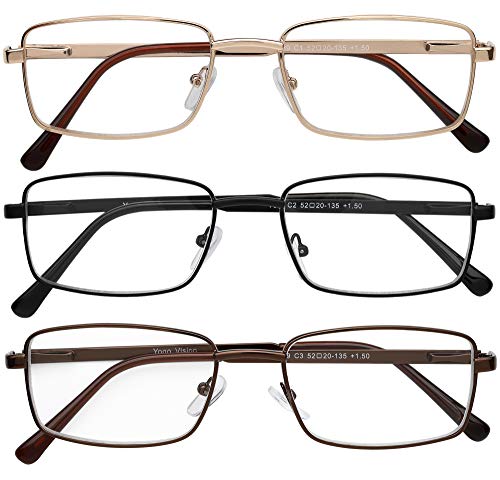 Success Eyewear SC-7089-+2.75 Reading Glasses Set Of 3 Metal Full Rim Glasses thumb #1