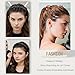 JASSINS 2 Pcs Bangs Hairstyle Hairpin Headband, Professional Weave Bangs Clip, Toothed Headband Braid Tool, Women Girls Fashion Hair Accessories (Black and Brown)