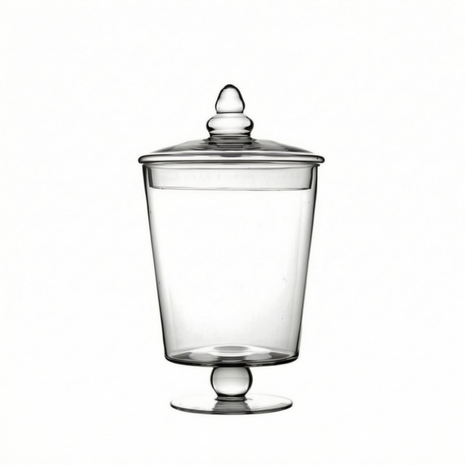 KESOTO Tarro Industrial de Cristal Transparente con Pie de Pedestal y Tapa Ajustable para Organizar Snacks Decoración de Bodas Capacidad, Mediano