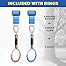 Ninja Warrior Obstacle Course Rings (2pcs) Attachment, Outdoor Playground Accessories for Kids, Jungle Gym Line Training Equipment, Playground Trapeze Swing Set for Ultimate Fun