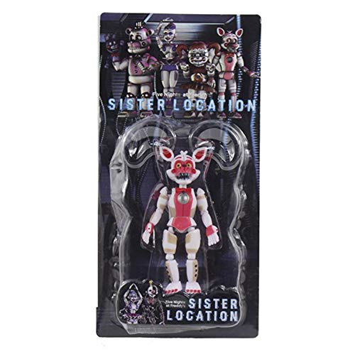 Bambini Toys Five Ni-ghts at Fre-ddy's Funtime Fre-ddy - Action Figure articolate – 5,5 Pollici FNAF Sorella Location Pizzeria Simulator Action Figure Giocattolo con luci, Collezione Giocattoli