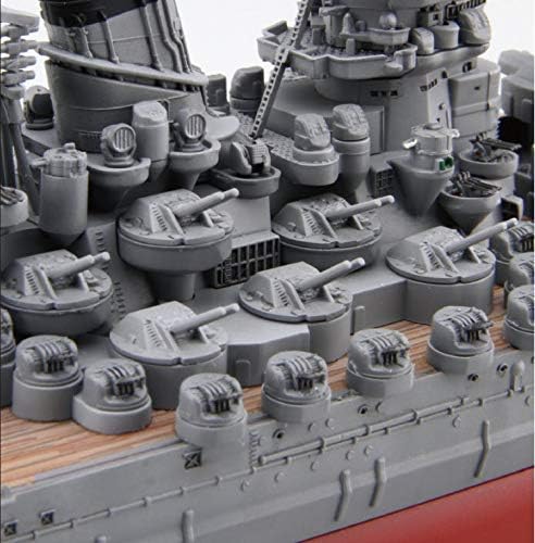 Close-up view of the secondary and anti-aircraft gun emplacements
