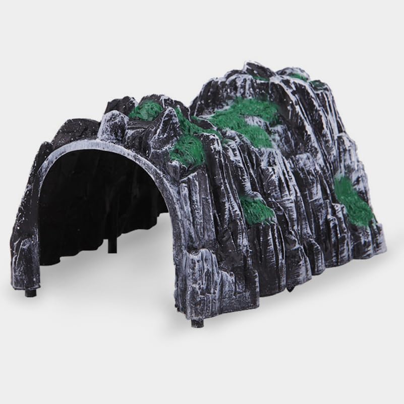 ibasenice Simulation Rockery Train Cave Model 7X5X4In DIY Miniature Railway Tunnel Toy for Kids Train Table Accessories