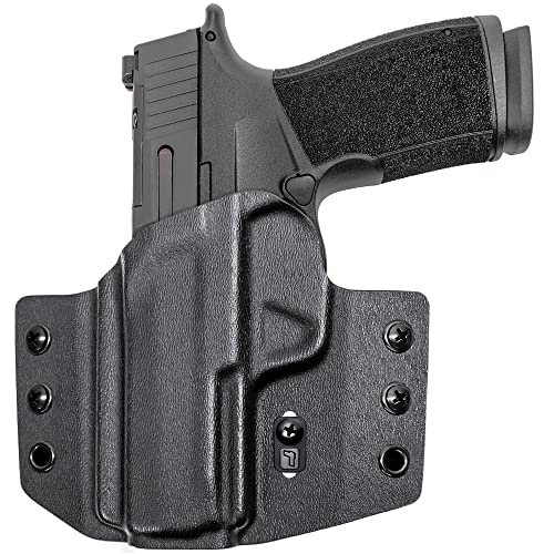 Tulster OWB Contour Holster in Left Hand fits: Sig Sauer P365 XMACRO | Optic Compatible Outside The Waistband Concealed Carry Kydex Holster - Tulster