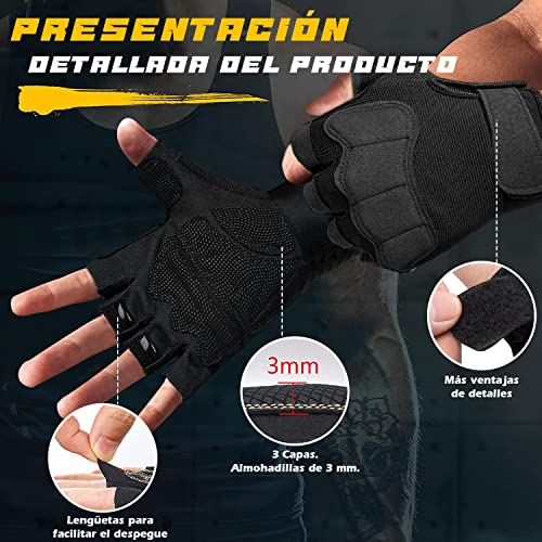 Fitness, Sports guantes gym hombre Marca AI-PIKA (3)
