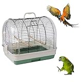 🐦【Accessoires complets】 : cette cage est équipée d'une barre de support qui ne tombe pas facilement, de bois de haute qualité sélectionné, sans bavures et ne blesse pas les pieds de l'oiseau, pour que votre oiseau puisse se reposer et profiter. Pour votre commodité, les quatre mangeoires sont installées séparément.