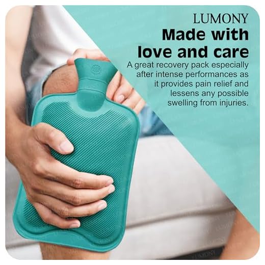 LUMONY® Hot Water Bag (2 litre) Non Electric Rubber Heating Bottle, Heat Pouch, Heat Bag for Body Pain relief, Cramps, Hot and Cold Therapies.