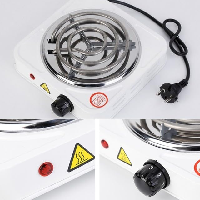 Image of Electric Coal Heater | 500W Charcoal Burner Hot Plate, Hookah Coal Burner with Coil Stove | Works With All Metal Utensils |Kitchen G-Coil Radiant Cooktop With 1.5Mtr Wire