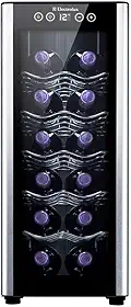 Adega Electrolux 12 garrafas Uma Porta Acabamento em Alumínio (ACB12)