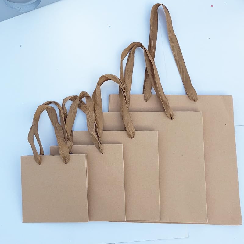 Namzi Prezenty, kwiaty, torebki do pakowania prezentów, kwadratowe szerokie dno papier kraftowy ciasto kwiatowe torby na prezent (brązowy, 25 * 25 * 25 cm)
