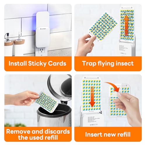 image for Mosalogic Fruit Fly Traps for Indoors Gnat Trap for House Use-600 Sqft