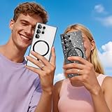 Pilaru Case for Samsung S23 Ultra Phone Cover,Magnetic | Fit for MagSafe [with 2X Screen Protector] Full Camera Protection | Shockproof | Frosted Bumper | with Glitter Card | for S23 Ultra Case,Black - Image 8