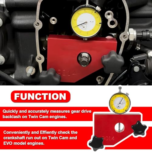 Image of 9014 Crankshaft Runout Measuring Tool Gear Drive Backlash Tool fit for Harley Davidson,Crank Pinon Shaft Runout Tool
