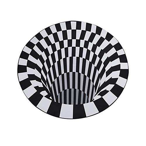 qazwsx 3D Vortex Illusion Tapis Tapis De Sol Tapis De Sol Antidérapant Paillasson Swirl Imprimer Optique Illusion Zones Tapis Chambre Décoration Coussin Coussin De Chambre d'enfant