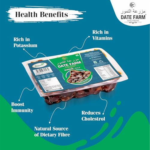 Image of Date Farm Luxury Emirati Bumaan Dates, 100% Natural, Arabian Dates, Khajur, Boosts Immunity, No Added Sugar, Gluten-Free, 500g