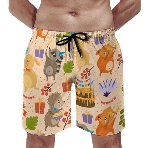 Short de bain homme raton laveur maillot séchage rapide swim trunk S