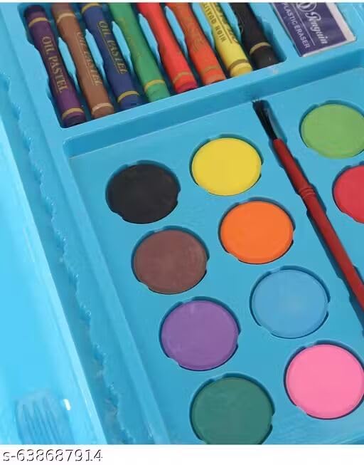 Image of Unicorn Printed 42-Piece Kids Art Set | Drawing & Painting Color Kit | Portable Painting Box for Kids | Best Return Gift for Boys & Girls