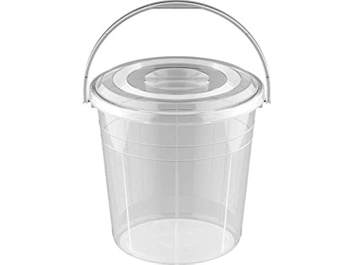 Cosmoplast Plastic Transparent DX Bucket with Lid (15L)