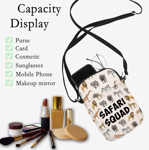 CHOORO Safari Squad Lover Gift Safari Squad Crossbody Bag Safari Journal Small Sling Bag Safari Trip Wild Life Lover Gift4