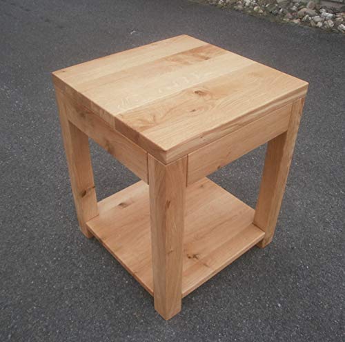 Martin Weddeling Beistelltisch Holztisch Wildeiche Asteiche massiv. Maße : 34x34x40cm hoch. Massanfertigung.