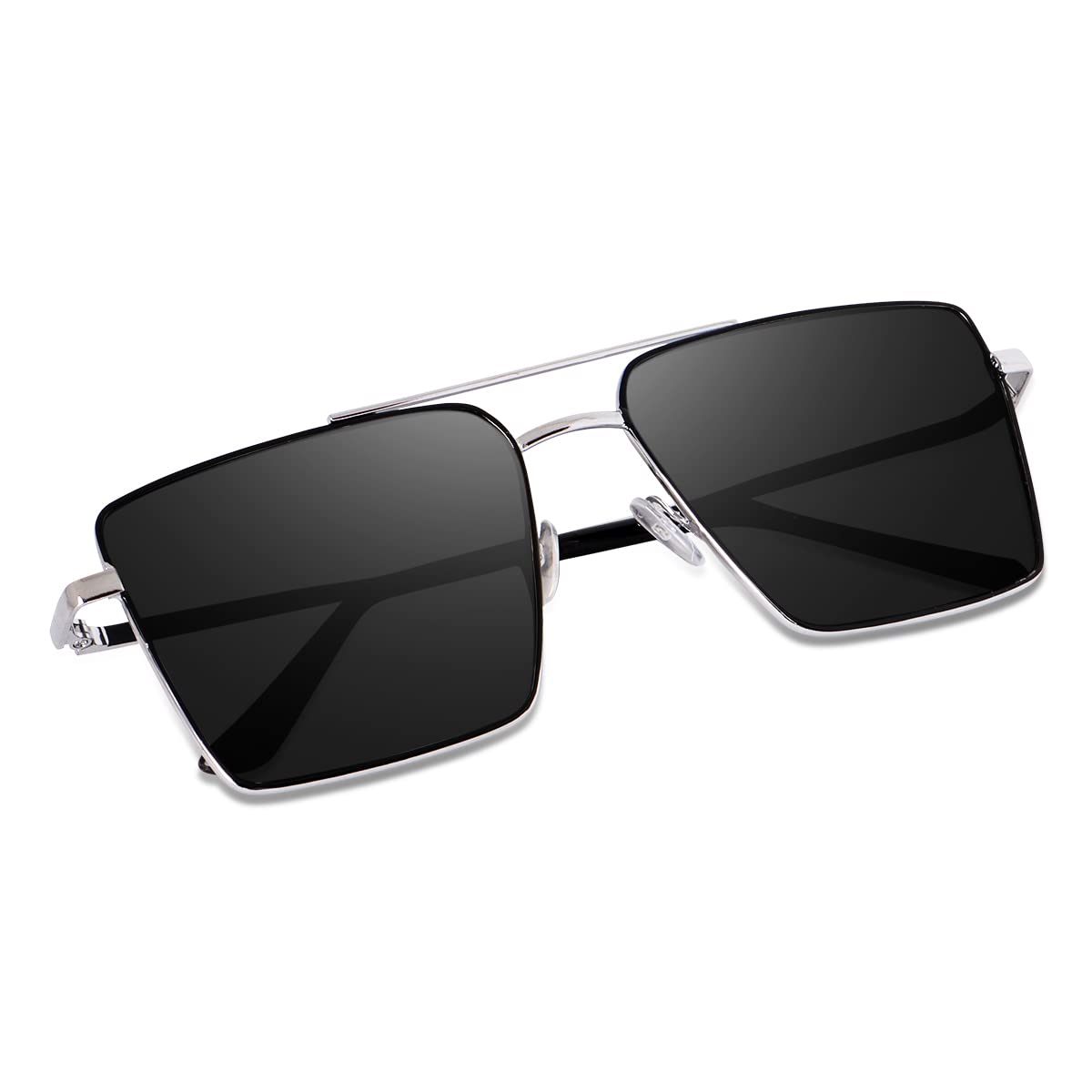 Retro Sunglasses for Women Men Vintage Oversized Square Sun Glasses Classic Shades Large Metal Frame UV400-image-16