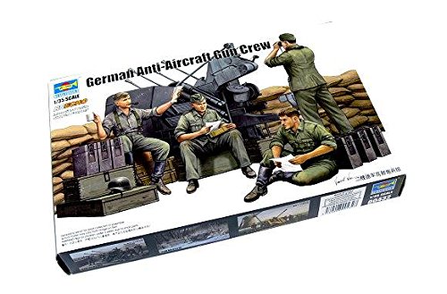 Figurines German Anti-Aircraft Gun Crew Trumpeter 1/35 Maquette Militaire RCECHO 00432