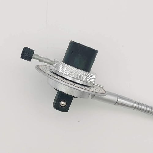 Miniatura 4 de Medidor de ángulo de torsión, Medidor de ángulo de llave de transmisión de 1/2", Brazo de clip flexible de 14", Acero CR-V