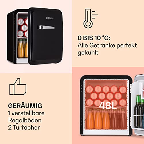 Klarstein Mini Kühlschrank für kleine Räume, Camping und Kosmetik