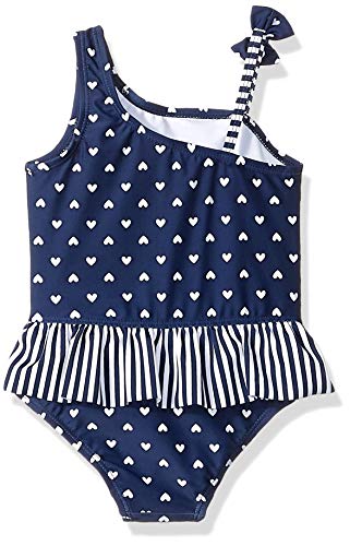 Image of KIKO & MAX Girls' One-piece Peplum Bathing Suit Swim Suit
