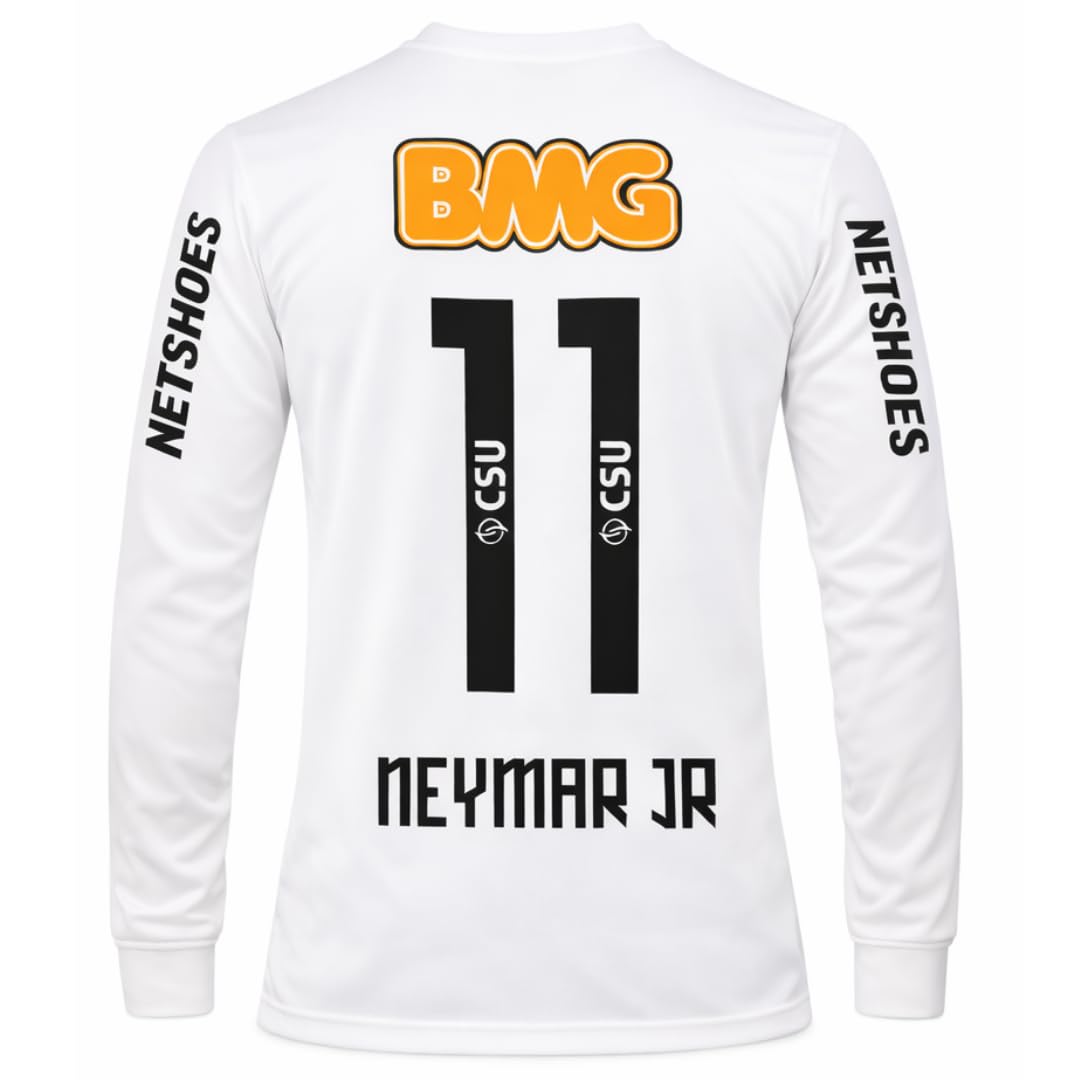 Santos Ney #11 Retro Men’s Soccer Jersey Fan Edition – Short & Long Sleeve Casual Shirt – Home, Away & Third Kit 2012/13