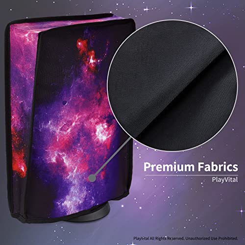 Image of PlayVital Dust Cover for ps5, Soft Neat Lining Dust Guard, Anti Scratch Waterproof Cover Sleeve for ps5 Console Digital Edition & Disc Edition - Nebula Galaxy