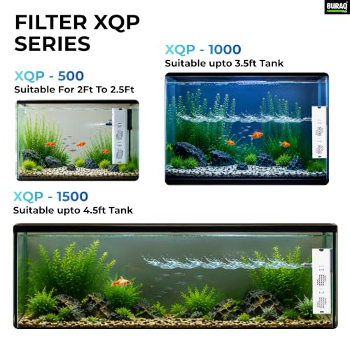 Image of BURAQ Pets XQP-1000F Aquarium Filter | 14W | 1000 L /H Up to 4 ft Fish Tank