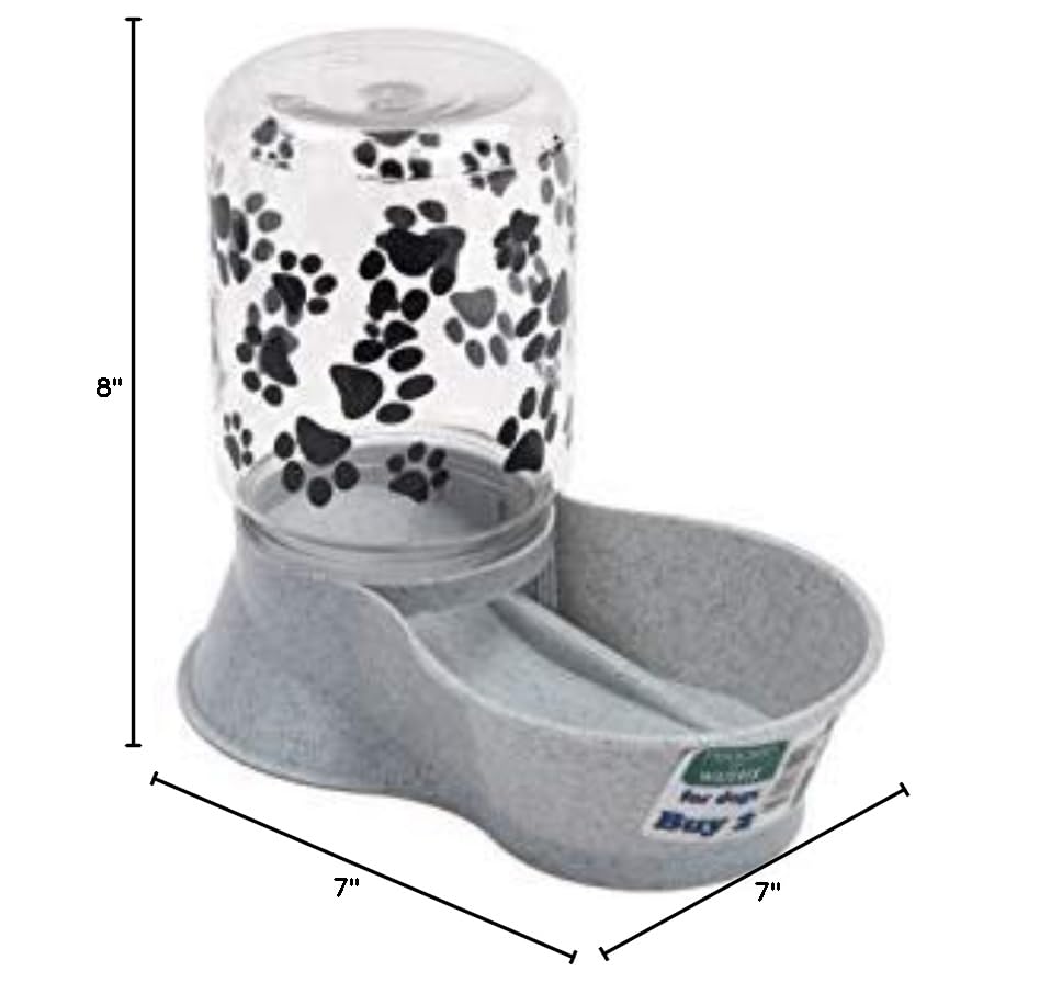 Lixit Reversable Water or Dry Food Feeders for Cats and Dogs (Small, Granite) - Image 3