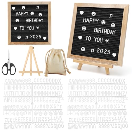 Letterboard, Letter Board aus Eiche und Filz 25×25cm...