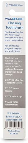 Miniatura 5 de WELdental Welbrush Cepillos de dientes sensibles con hilo dental suave (azul, individual)