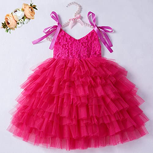 Cilucu Baby Girls Tutu Maxi Dress Lace Toddlers Spaghetti Strap Prom Floor Length2