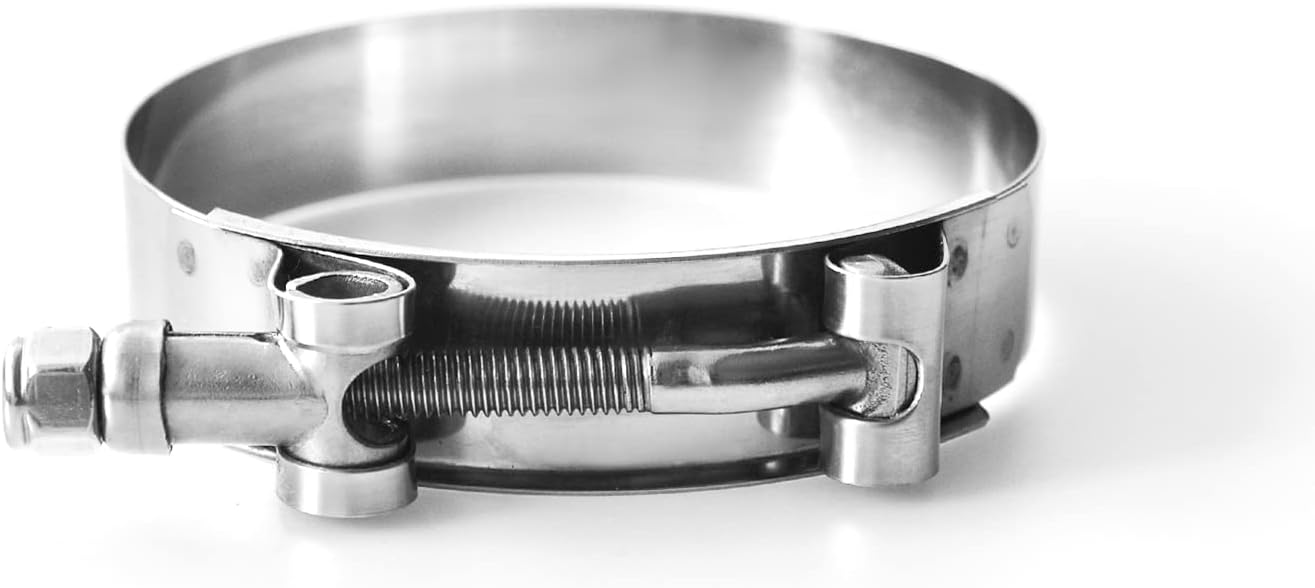 T Bolt Hose Clamp 2 1/2 Inch, MinerGuy Stainless Steel, Working Range 70mm-78mm for 2.5" Hose ID, Turbo Intake Intercooler Clamp, 4 Pack