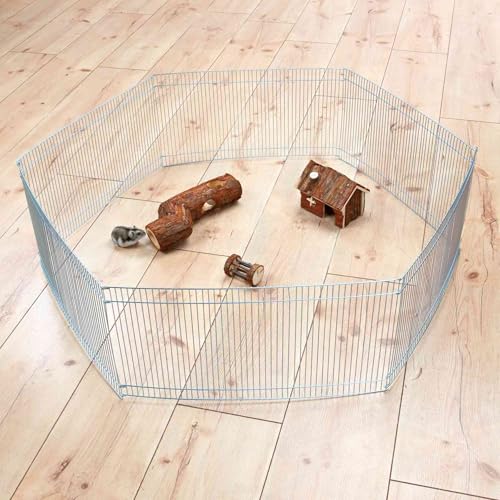 Trixie 6249 Freilaufgehege für Kleintiere, verzinkt, ø 90 × 25 cm