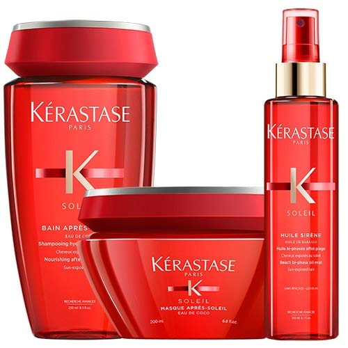 Kérastase Soleil Bain Aprés-Soleil, Masque Apres-Soleil 250ml and Huile Sirene Pack