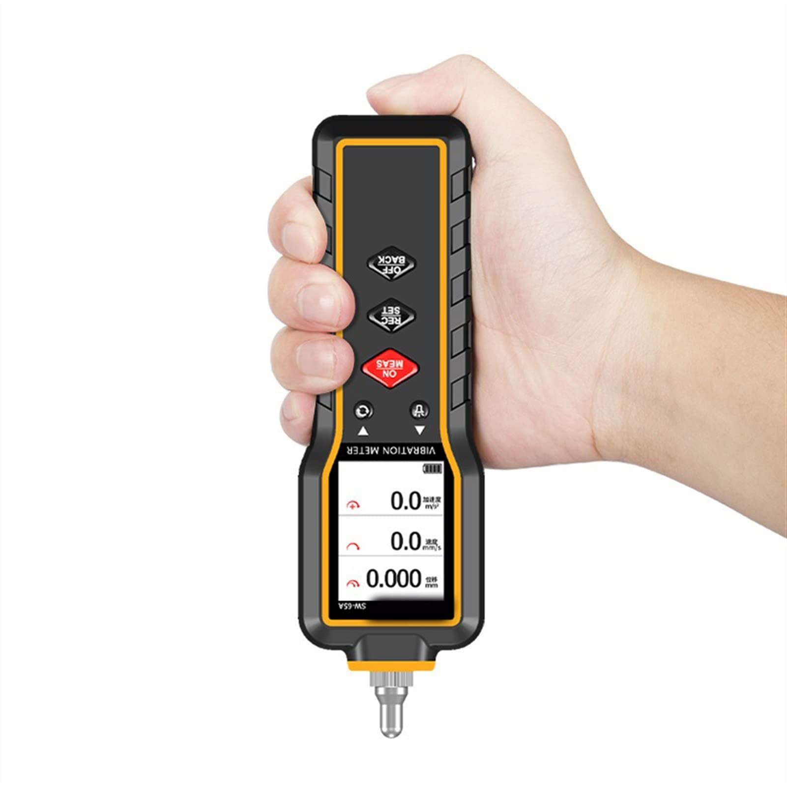Medidor de vibraciones, Medidor sísmico de mano Medidor de vibración de alta precisión Detector de vibración del motor Portátil Portable Dual-Probe Acelerómetro