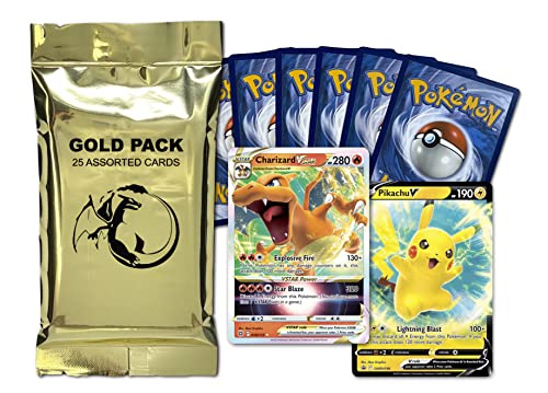 Gold Pack 25 TCG Assorted Cards