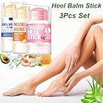 Urea Heel Balm Stick for Feet and Hands,3Pcs Moisturizing Heel Balm for Dry Cracked Feet, Hydrating Stick for Foot & Hands, For Women & Men, Travel Size(Peach, Urea and Honey) - Image 2
